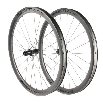 Wider Tire gravel Bike Carbon Wheelset 40mm depth 36mm wide clincher rims SR042 hub