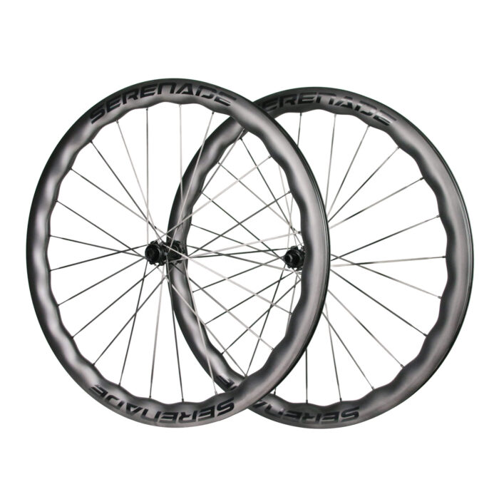 wavy carbon disc wheelset 25mm internal wide 3.5mm carbon spokes 01