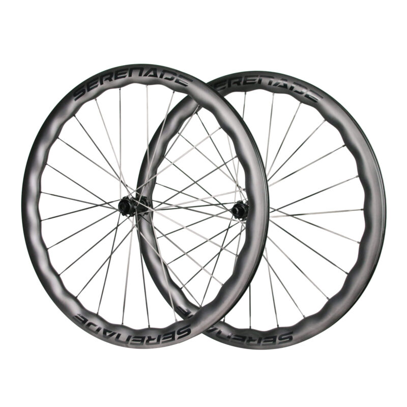 wavy carbon disc wheelset 25mm internal wide 3.5mm carbon spokes 01