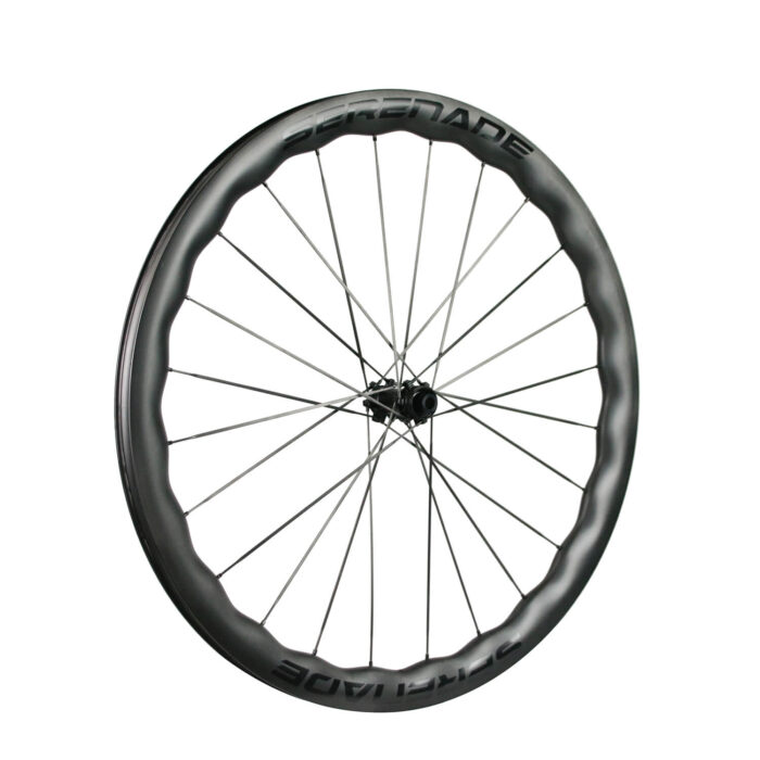 wavy carbon disc wheelset 25mm internal wide 3.5mm carbon spokes 04