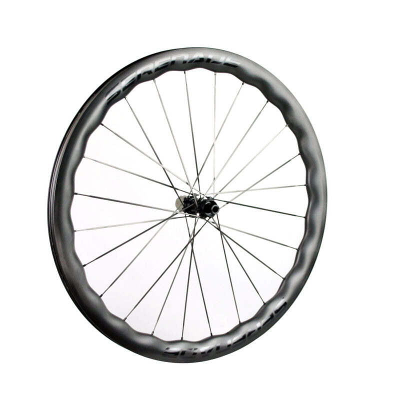 wavy carbon disc wheelset 25mm internal wide 3.5mm carbon spokes rear wheel