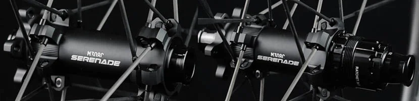 Carbon spokes on MTB bike wheels M308C